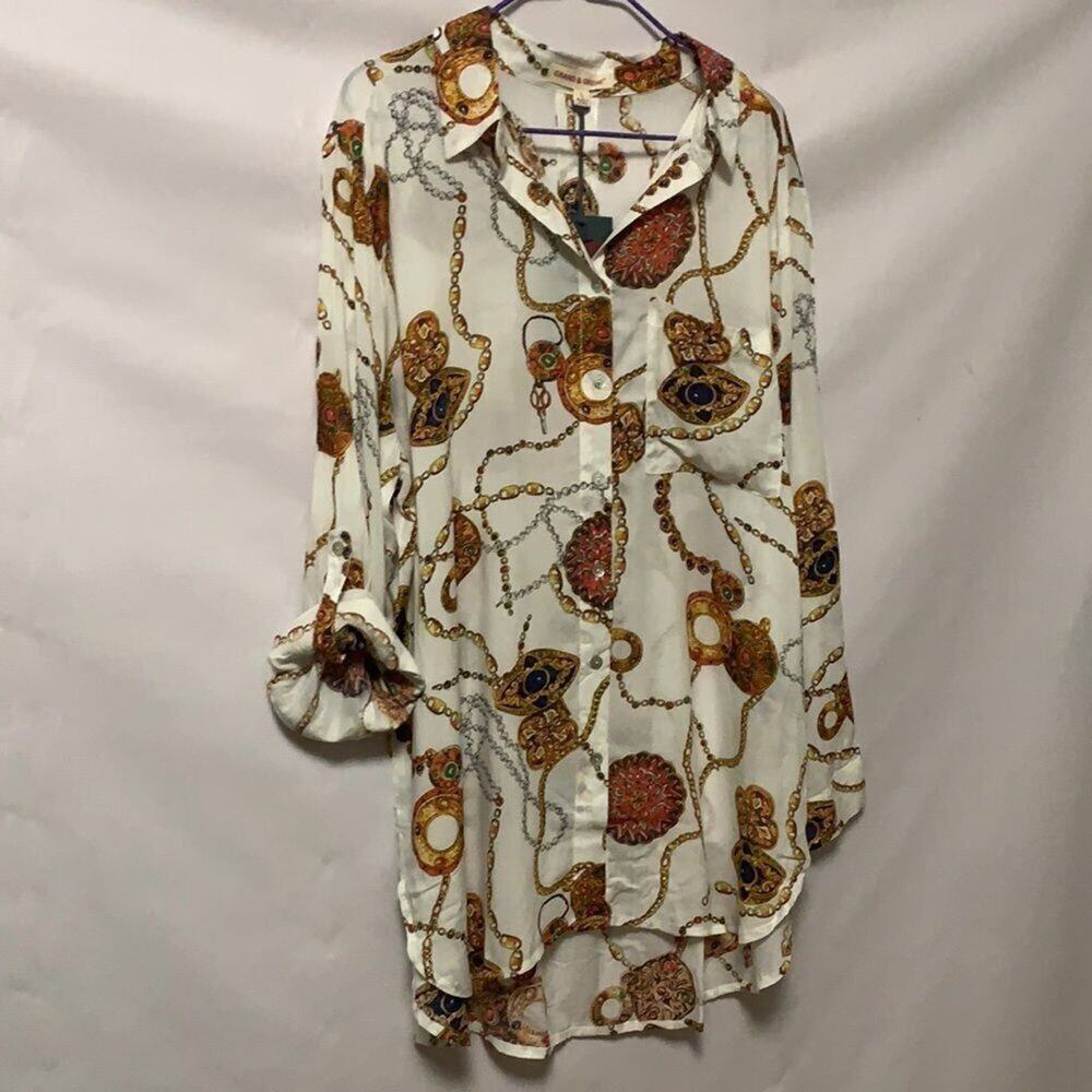 NWT GRAND & GREENE CHAIN PRINT SHIRT SIZE‎ L,XL
